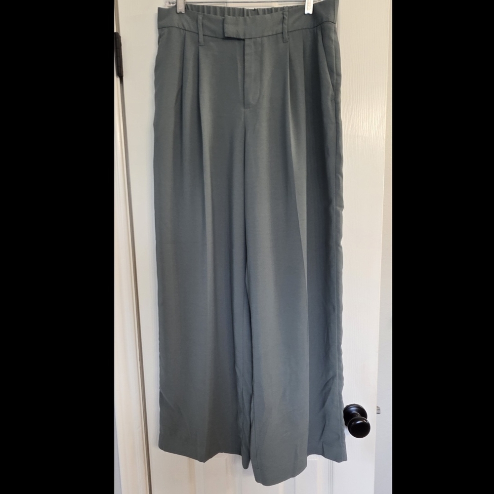 A New Day Sage Green Wide Leg Trousers - Size 10